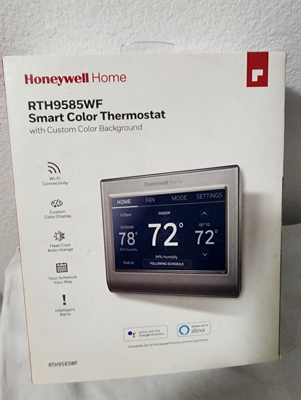 Honeywell Home RTH9585WF Smart Color Thermostat - Silver